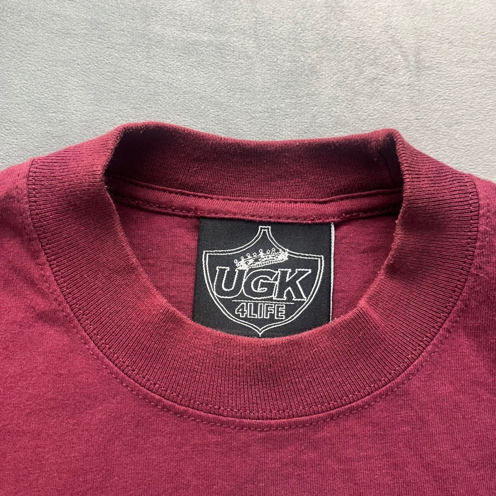 Vintage UGK 4 Life Pimp C T-Shirt Mens 2XL Burgundy Algierz Rap Streetwear - Picture 6 of 10